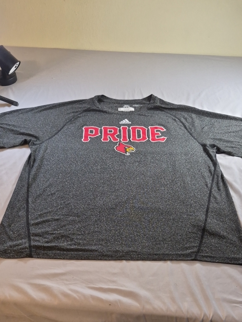 Louisville Cardinals Adidas short sleeve Shirt Men's Grey 2XL